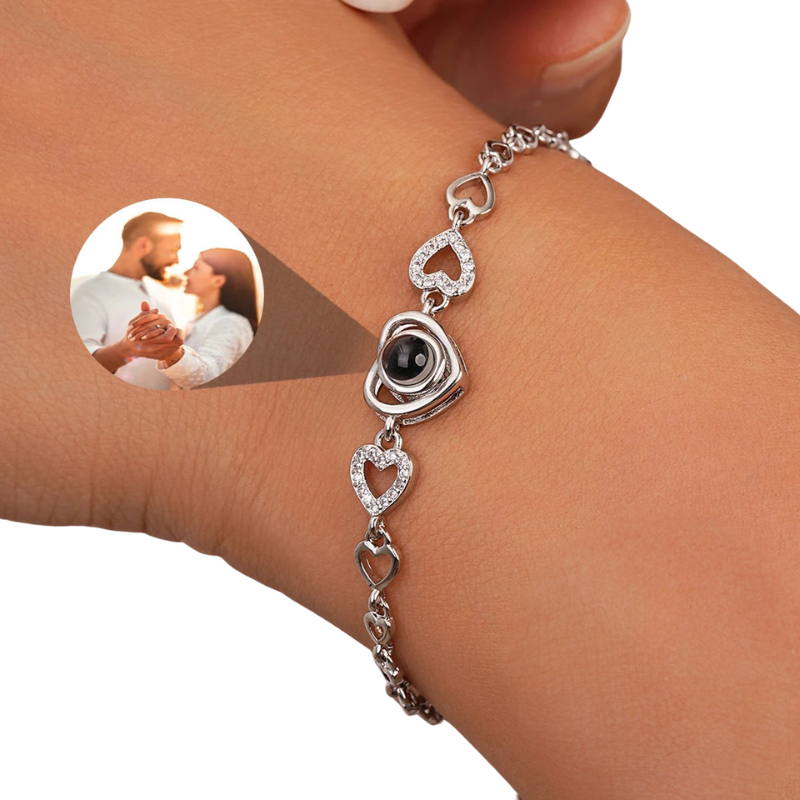 JELYNA - Bracelet Inoxydable Coeur Photo